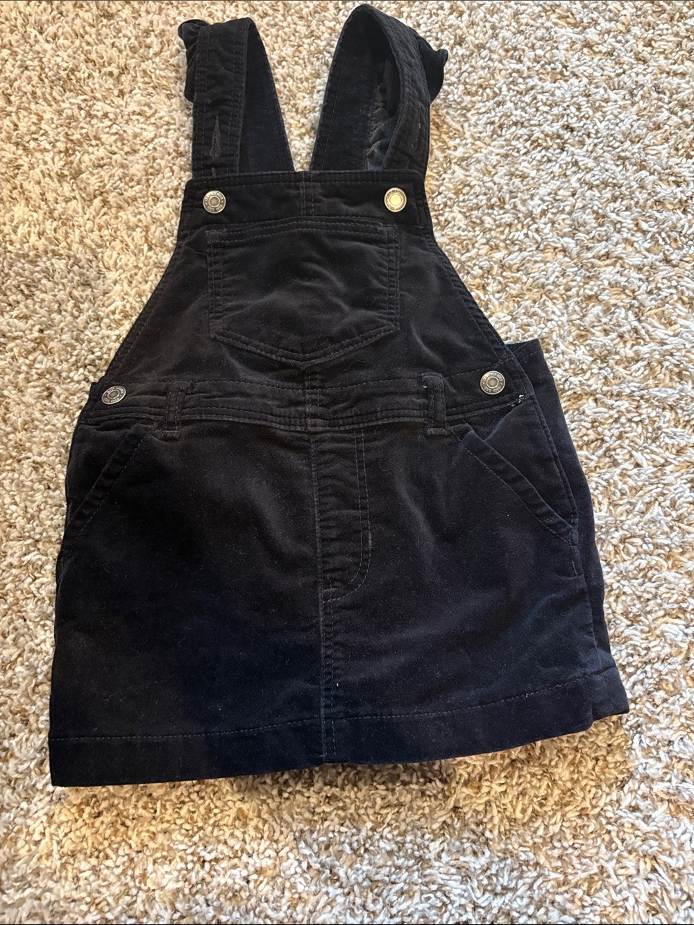 GAP Baby Black Corduroy Overall Dress